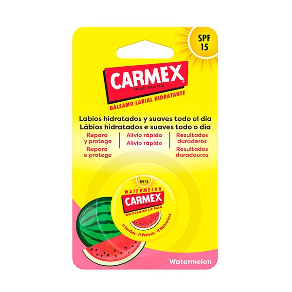 Carmex Watermelon 8 g | Bálsamo Labial Hidratante con FPS 15 2 Carmex Watermelon 8 g | Bálsamo Labial Hidratante con FPS 15 - Imagen 2