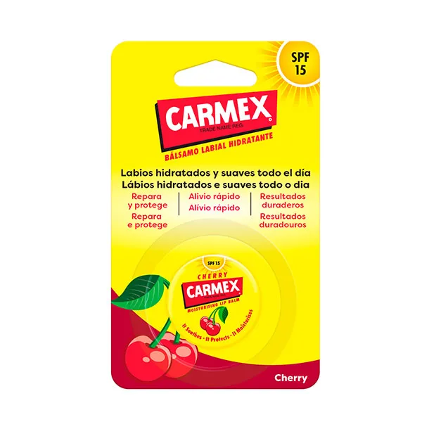 Carmex Cherry 8 g | Bálsamo Labial Hidratante con FPS 15 2 Carmex Cherry 8 g | Bálsamo Labial Hidratante con FPS 15 - Imagen 2