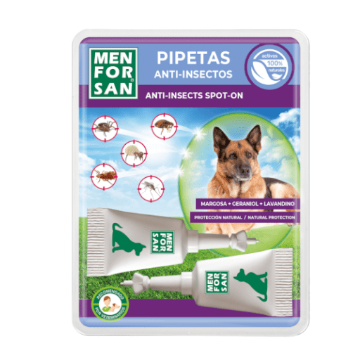 Men for san Pipetas anti-insectos para perros