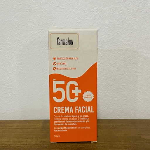 Farmalou Protector Solar Facial En Crema SPF+50 50ml