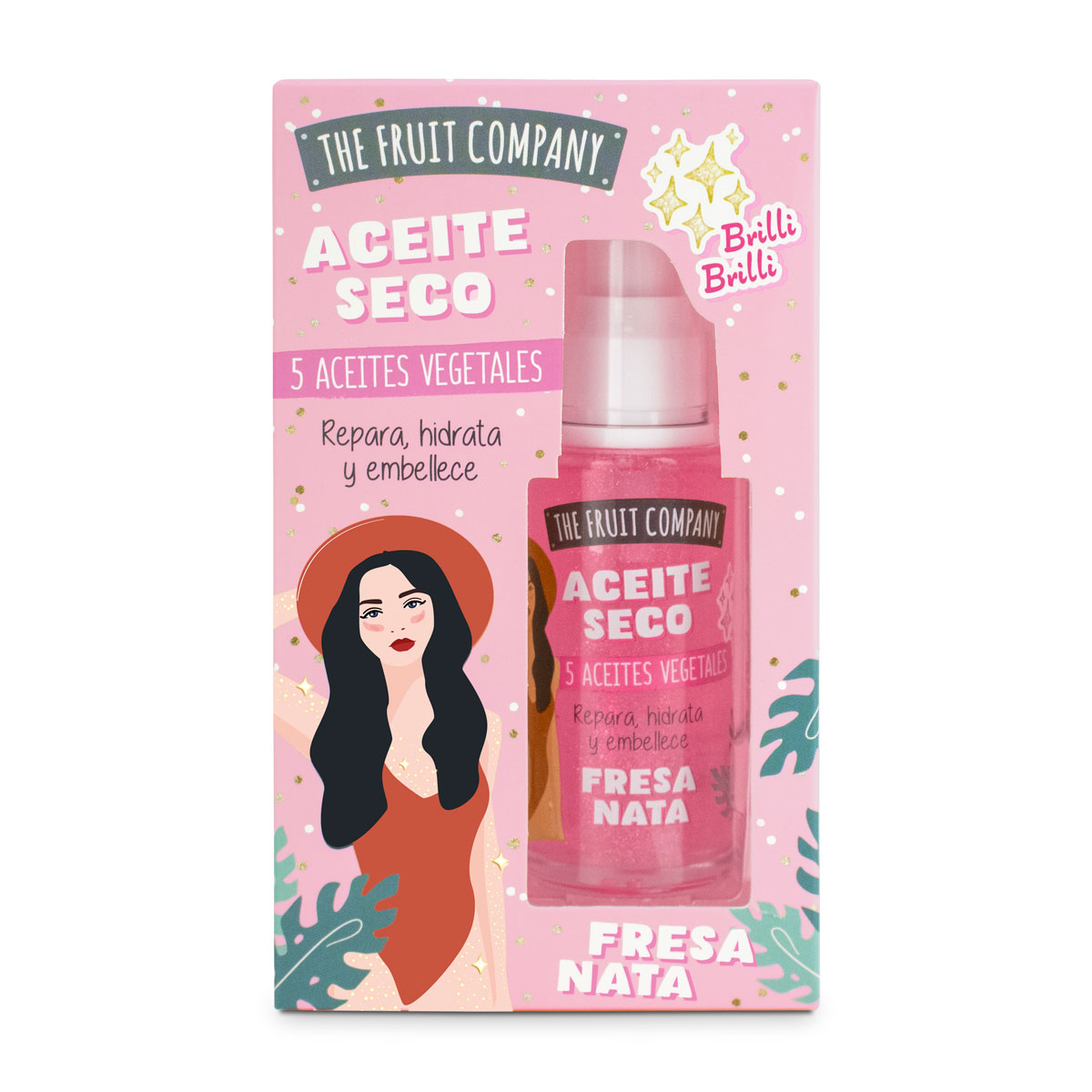 The Fruit Company Dry Oil Glitter Fresa Nata