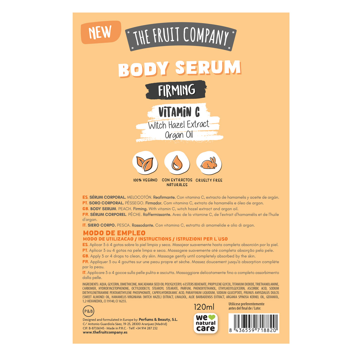 The Fruit Company | Body Serum Reafirmante Melocotón 3 The Fruit Company | Body Serum Reafirmante Melocotón - Imagen 3