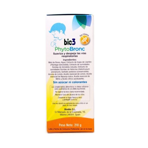 Bie3 Jarabe Phytobronc Niños 210g - Imagen 3