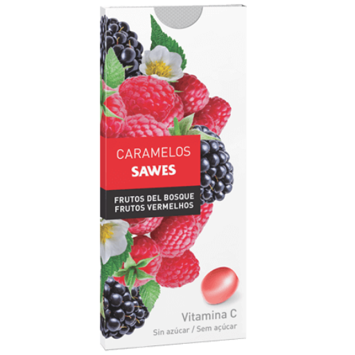 Sawes Caramelos Sin Azúcar Sabor Frutos Del Bosque 10 ud.