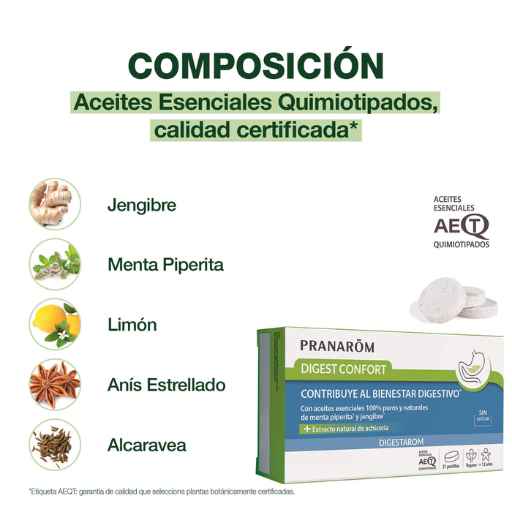 Pranarom Digestarom Digest Confort 21 Comprimidos | Bienestar Digestivo Natural 5 Pranarom Digestarom Digest Confort 21 Comprimidos | Bienestar Digestivo Natural - Imagen 5
