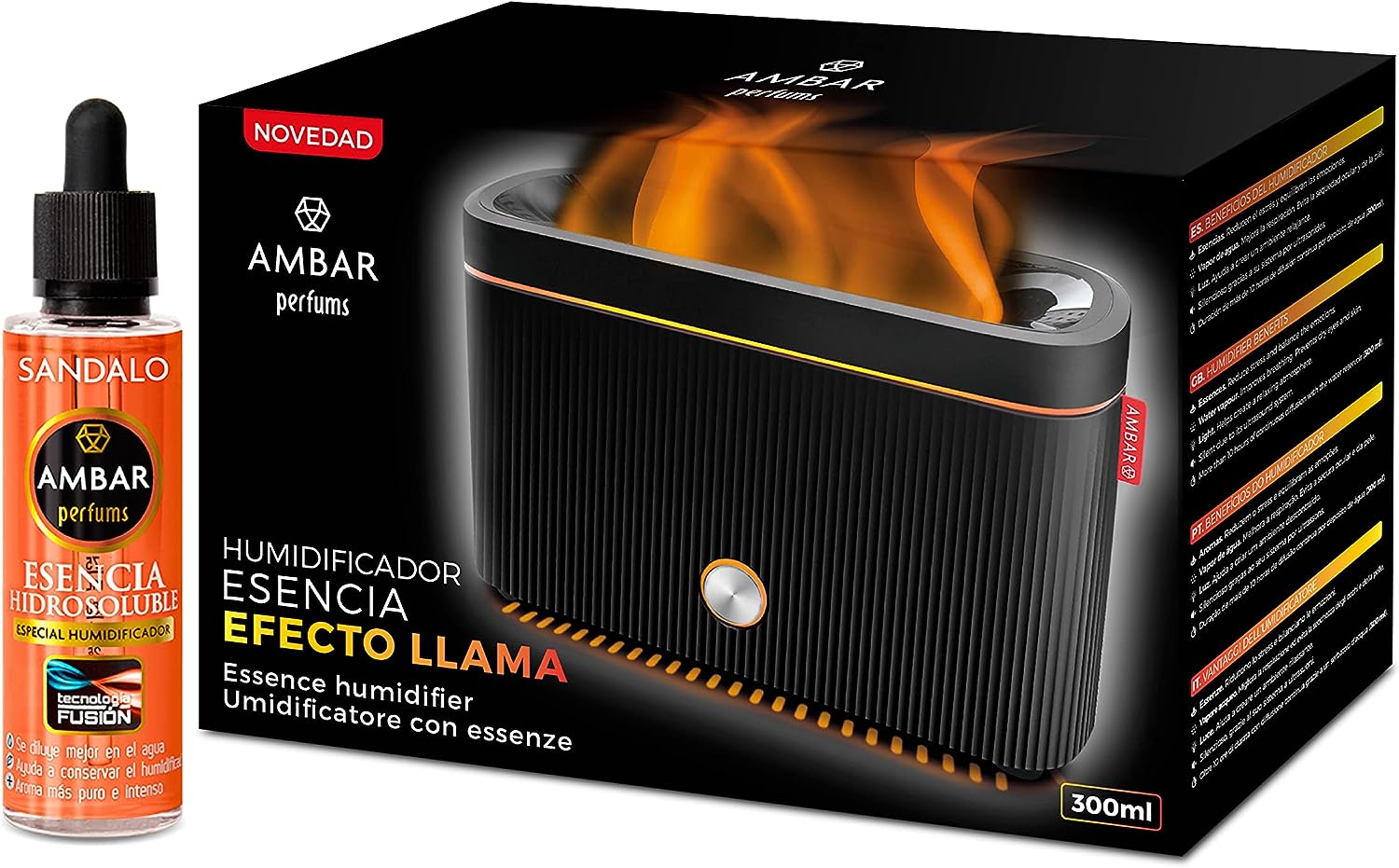 Ambar Perfums Humidificador Esencia Efecto Llama 1u