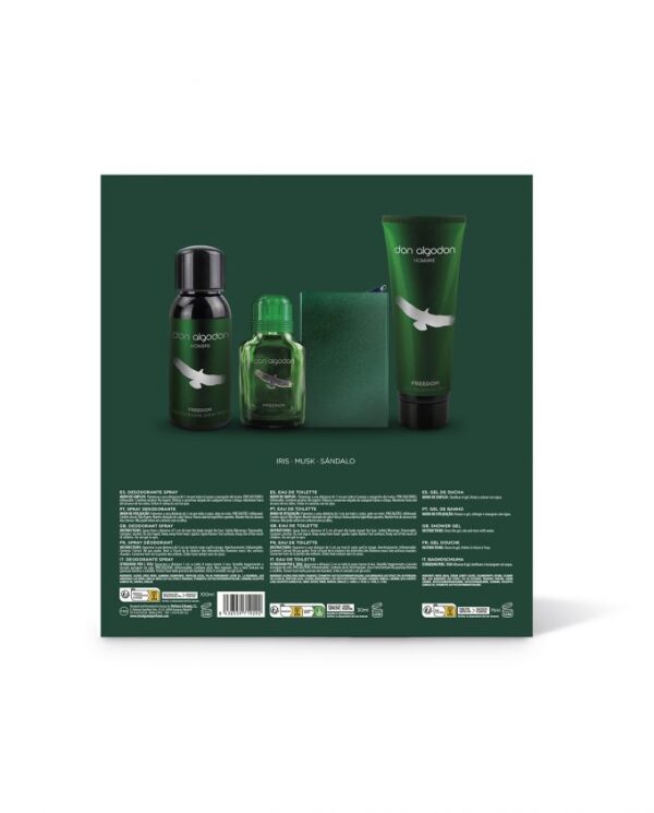 Don Algodon Set Freedom Don Algodón Hombre Mini – Eau de Toilette + Gel + Desodorante + Tarjetero - Imagen 7