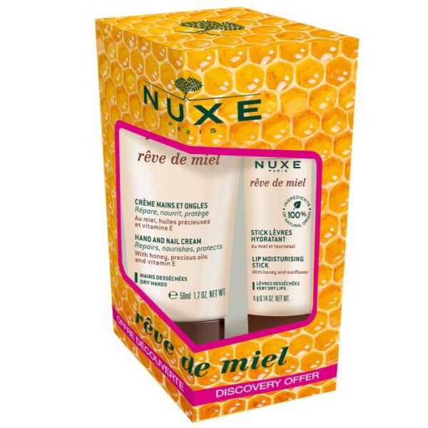 Nuxe Rêve de Miel Dúo Crema de Manos y Uñas Reparadora + Stick de labios Hidratante - Imagen 2
