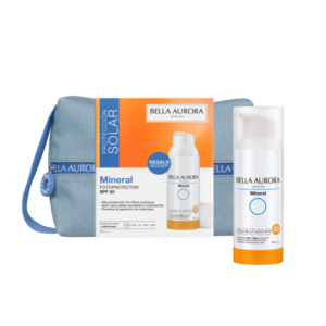 Bella Aurora Pack Fotoprotector antimanchas mineral SPF50 + neceser jean de regalo