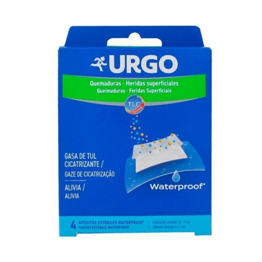 Urgo Apósitos Quemaduras y Heridas Superficiales Waterproof 4u