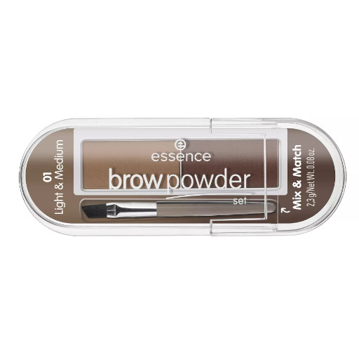 Essence Brow Powder Set De Sombras En Polvo Para Cejas N01 Light & Medium