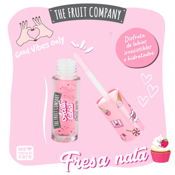 The Fruit Company Aceite Labial Fresa y Nata - Imagen 3