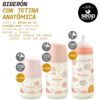 Suavinex Biberón Silicona Flujo Medio 0-6m talla 1 Rosa 270ml - Imagen 4