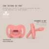 Suavinex Chupete Fisiologico Todo Silicona Rojo 0-6M - Imagen 4